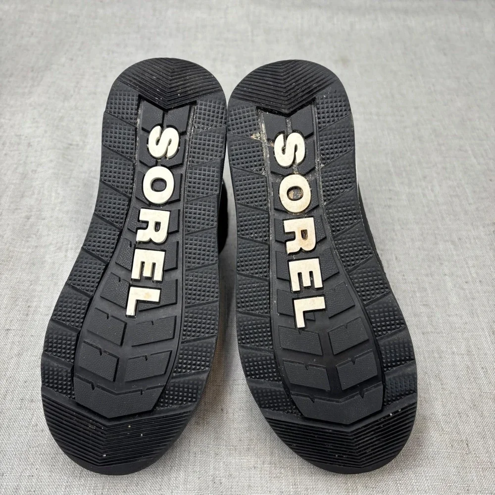 Sorel Whitney II Short Lace Boots Black Red Waterproof Snow Winter Kids Size‎ 1